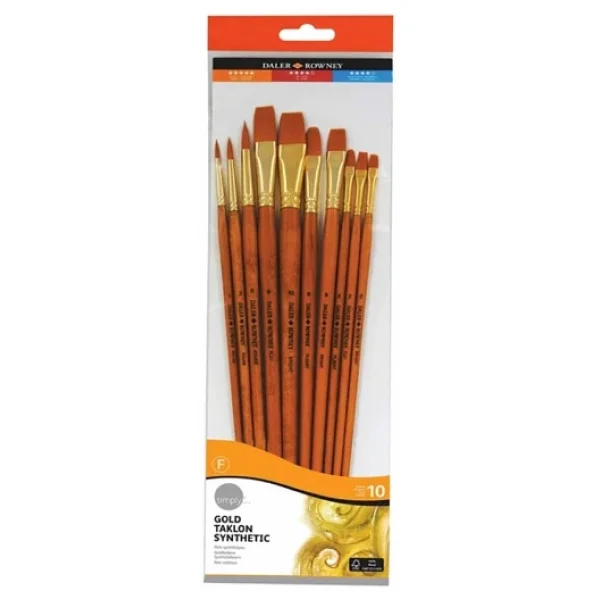 Daler-Rowney 216920110 Gold Taklon 10'lu Fırça Seti - Görsel 4