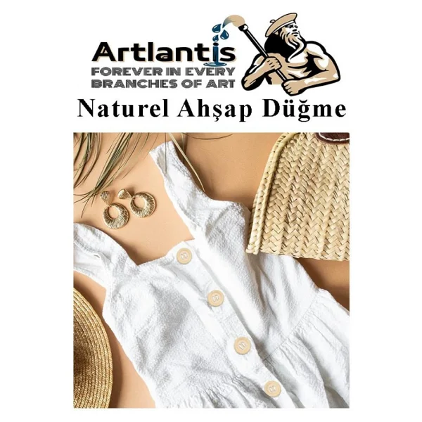 Düğme Naturel Ahşap 60 Adet 1 Paket Okul Kreş Sanat Etkinlik Anasınıfı 1,2cm 50 Adet 2,5cm 10 Adet - Görsel 5