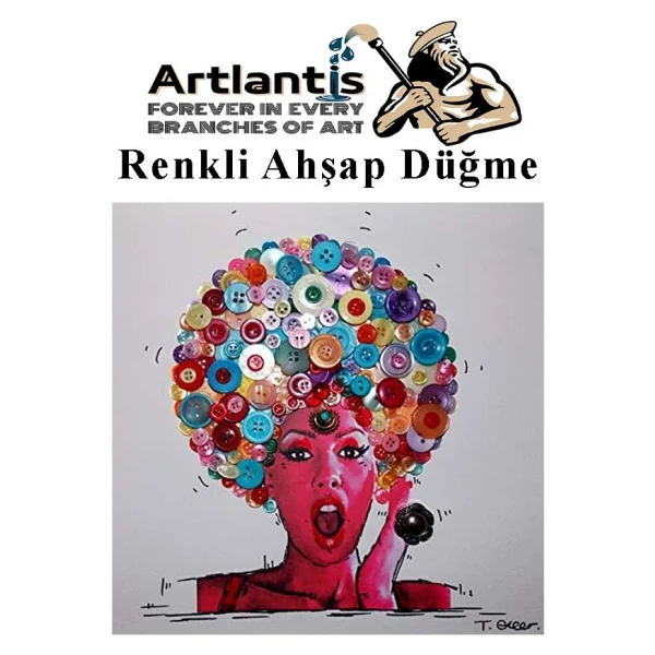 Düğme Naturel Ahşap 60 Adet 1 Paket Okul Kreş Sanat Etkinlik Anasınıfı 1,2cm 50 Adet 2,5cm 10 Adet - Görsel 6