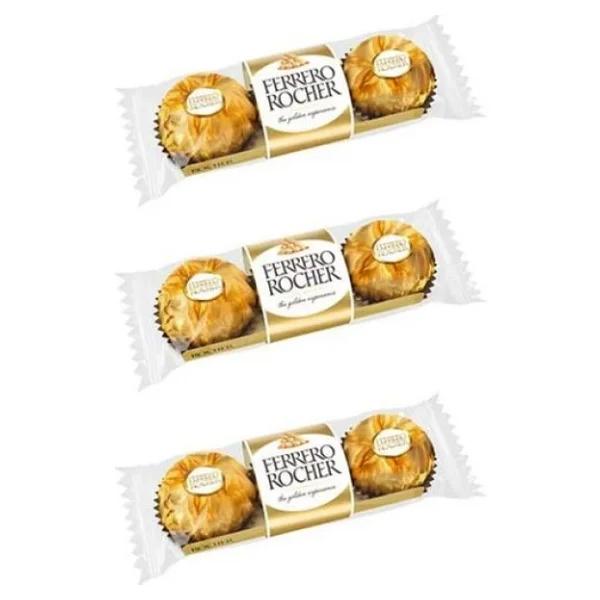 Ferrero Rocher 3'lü 37,5 Gr X 3 Paket - Görsel 3