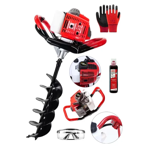 Lieber 15 Cm 16 Hp Benzinli Toprak Burgu Makinesi - Görsel 4