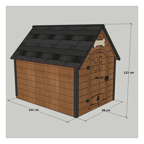 Mandu Isı Yalıtımlı Ahşap Köpek Kulübesi 2xl - Görsel 8