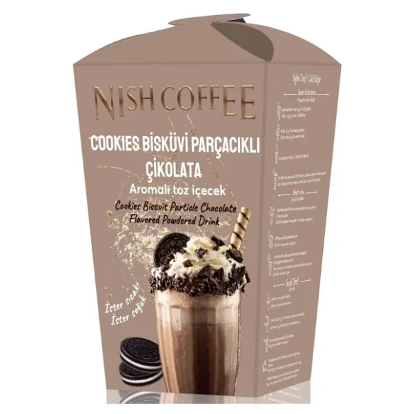 Nish Bisküvi Parçacıklı Çikolatalı Milkshake Toz İçecek 250 Gr - Görsel 2