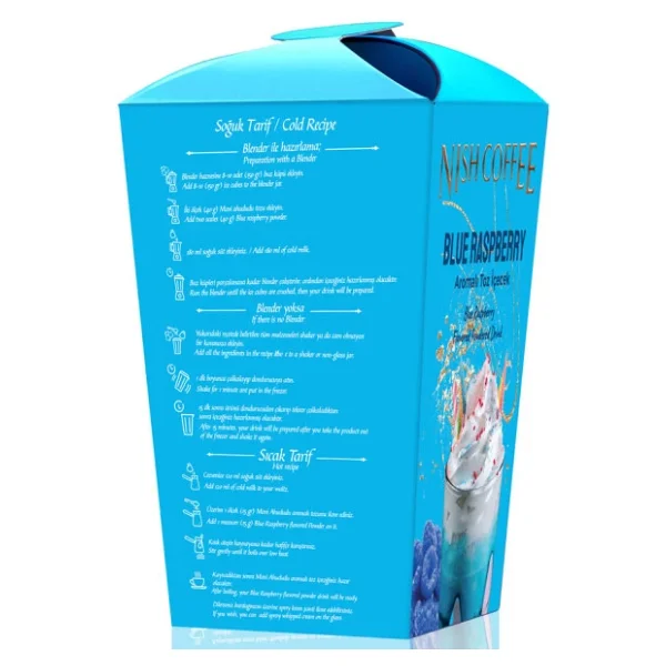 Nish Blue Raspberry Milkshake Toz İçecek 250 Gr - Görsel 4