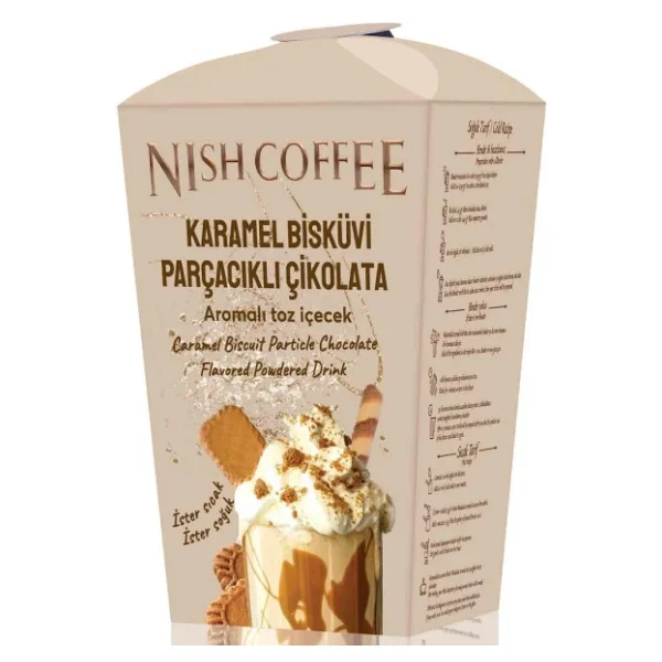 Nish Karamel Bisküvi Parçacıklı Milkshake Toz İçecek 250 Gr - Görsel 2