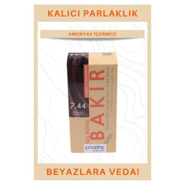 Prozinc Color 7.44 Kumral Yoğun Bakır Bitkisel Saç Boyası - Görsel 7