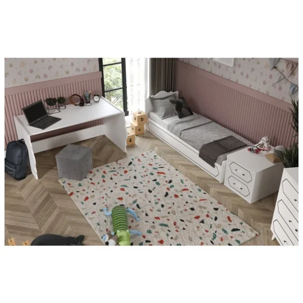 Kznmob Home Hayal Modern Bebek Odası Takımı Beyaz - 3 Parçalı Tamamı 1. Kalite Mdf - Görsel 6