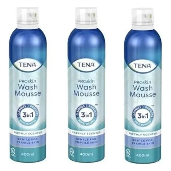 Tena Proskin Durulanmayan 400 Ml 3 Adet Vücut Temizleme Köpüğü - Görsel 6