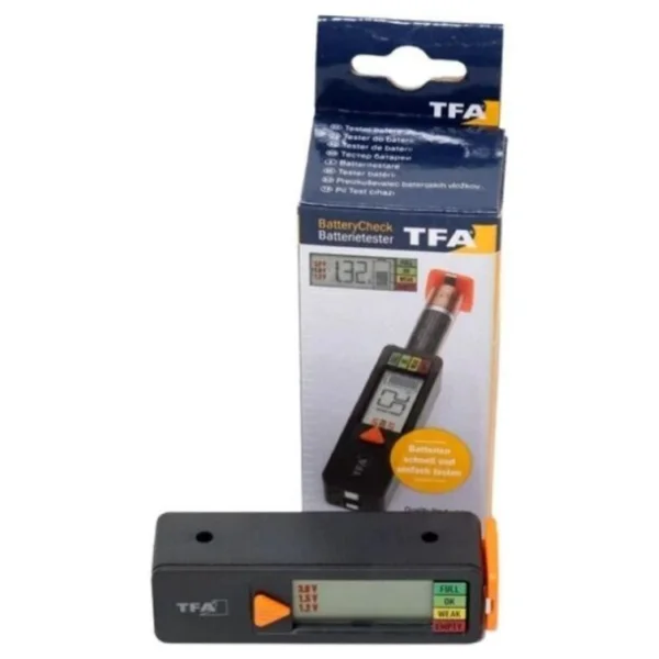 Tfa Dostmann Pil Test Cihazı Batterycheck, 98.1126.01, Piller Ve Aküler İçin (Aaa,Aa,C, D), Düğme Pil, Blok Pil, Şarj Durumu/Volt Göstergesi, Kolay Ve Hızlı, Siyah - Görsel 6