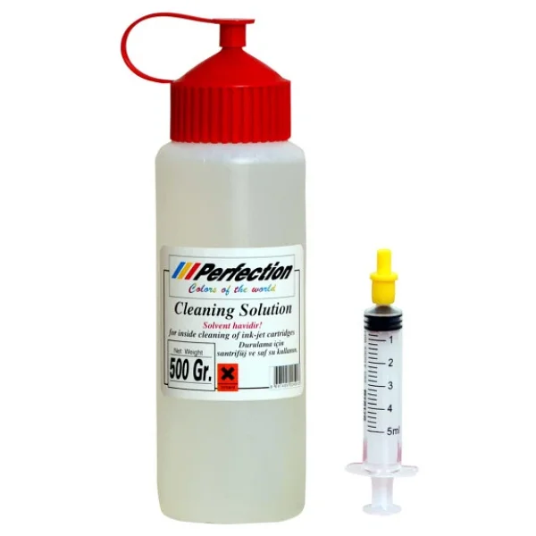 Perfection Kartuş Nozzle Açıcı Solüsyon 500 Ml + Sarı Uç Şırınga - Görsel 3