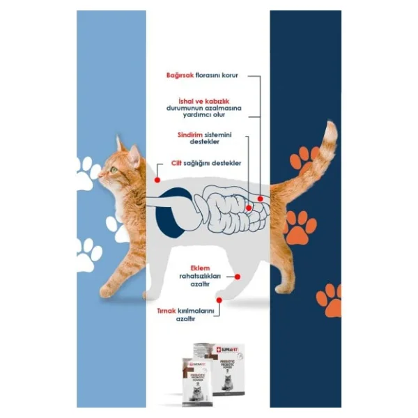 Supravet Toz Probiyotik + Prebiyotik 30x1.5 gr Kedi Bağışıklık Sistemi Güçlendirici - Görsel 9