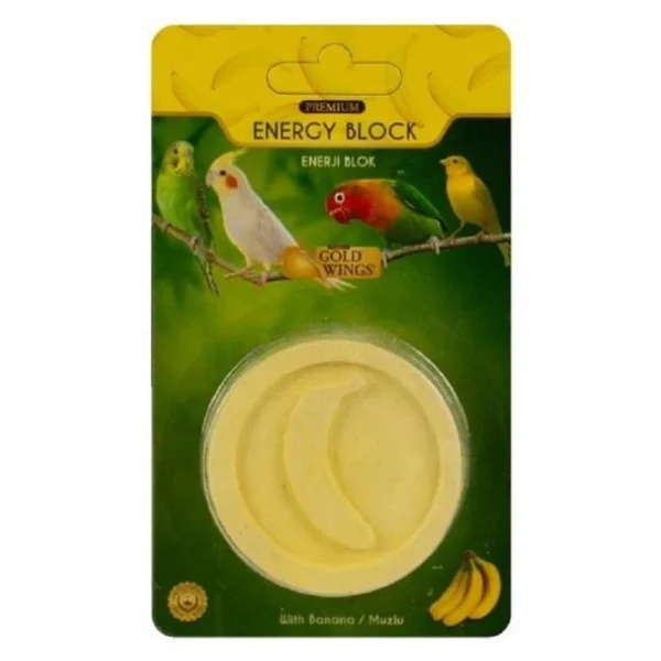 Gold Wings Premium Kuşlar İçin Muzlu Gaga Taşı Enerji Blok - Görsel 2