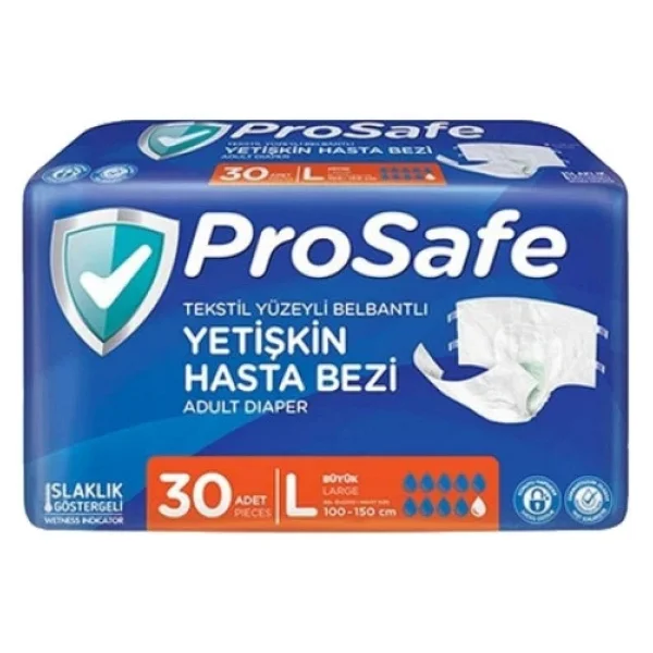 Prosafe Belbantlı Büyük Boy L 30'lu 4 Adet Hasta Bezi - Görsel 3