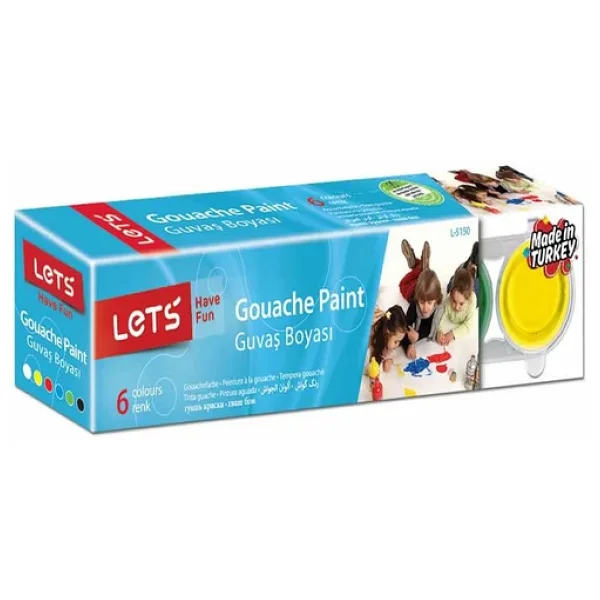 Lets 25 Ml 12 Renk Guaj Boya - Görsel 3