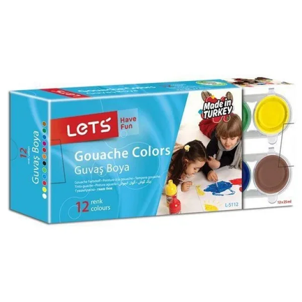 Lets 25 Ml 12 Renk Guaj Boya - Görsel 5
