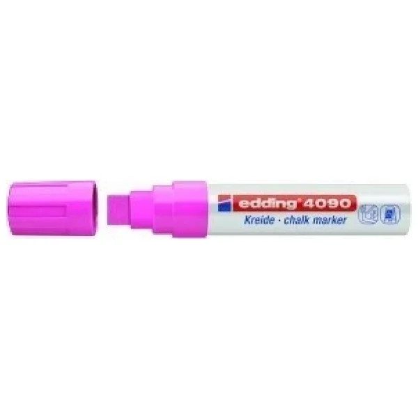 Edding 4090 Kara Tahta Ve Cam İçin 4-15 Mm Kesik Uç Likit Tebeşir Kalemi Fosforlu Pembe - Görsel 6