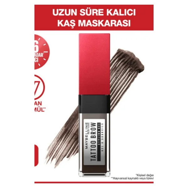 Maybelline New York Tattoo Brow 36h Styling Gel 257 Medium Brown Kaş Jeli - Görsel 5