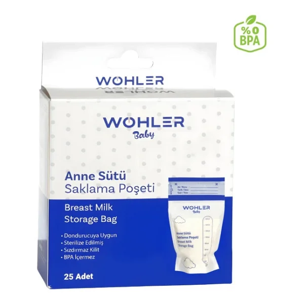Wohler Baby 25'li Anne Sütü Saklama Poşeti - Görsel 5