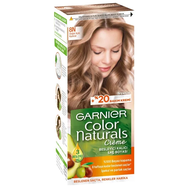 Garnier Color Naturals 8N Doğal Açık Kumral Saç Boyası - Görsel 4