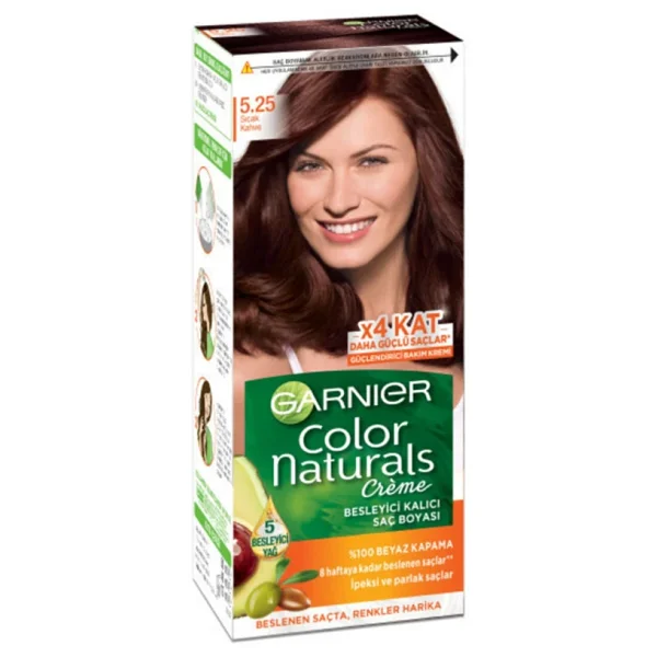 Garnier Color Naturals 5.25 Sıcak Kahve Saç Boyası - Görsel 3