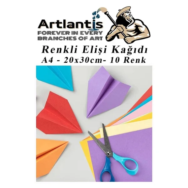 Elisi Kagidi A4 10 Renk 5 Paket El İsi Kagidi 10 Lu Kres Ana Sinifi Okul Oncesi Sinif Malzemesi - Görsel 6