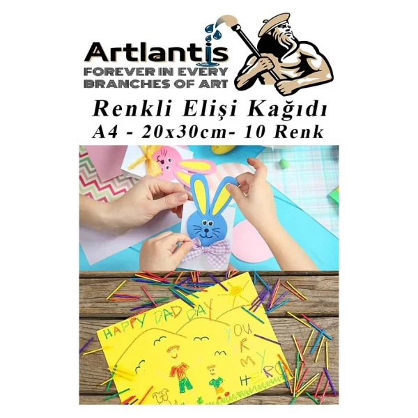 Elisi Kagidi A4 10 Renk 5 Paket El İsi Kagidi 10 Lu Kres Ana Sinifi Okul Oncesi Sinif Malzemesi - Görsel 5