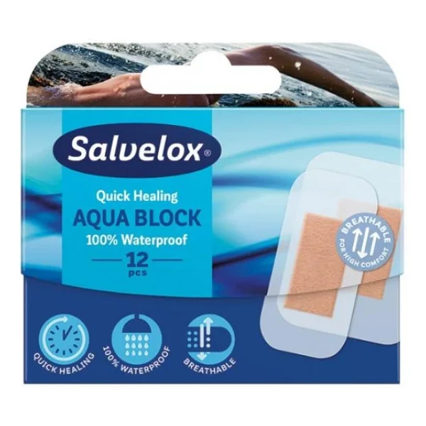 Salvelox Aqua Block Su Geçirmez Yara Bandı 12'li - Görsel 3