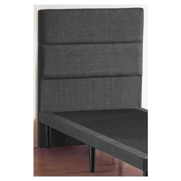 Niron Slim Baza Ve Baslik Takimi 160x200 Cift Kisilik Gri Kumas Kapli Metal Karyola Ve Baslik Seti - Görsel 5
