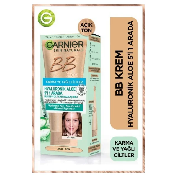Garnier Hyaluronik Aloe 5'i 1 Arada Spf 25 50 Ml Bb Krem - Görsel 3