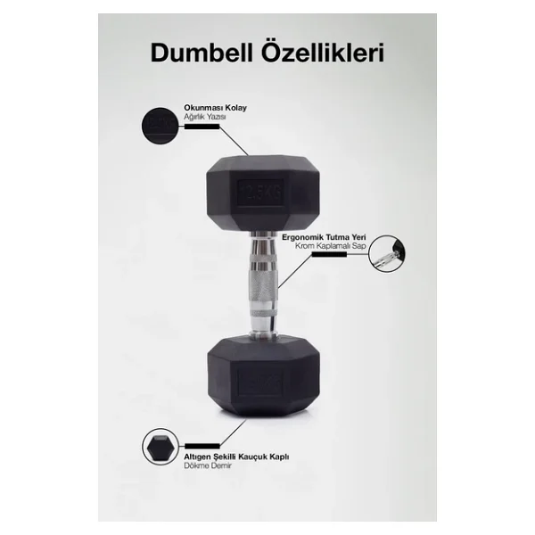 Proforce 12,5 Kg Çelik Dambıl - Görsel 3