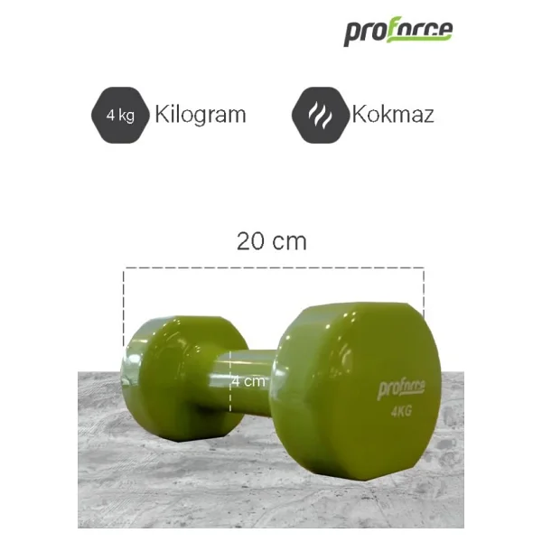 Proforce Vdb Dışı Vinil Kaplı İçi Çelik Döküm Ağırlık Dambıl 4 Kg -Tek Adet - Görsel 7