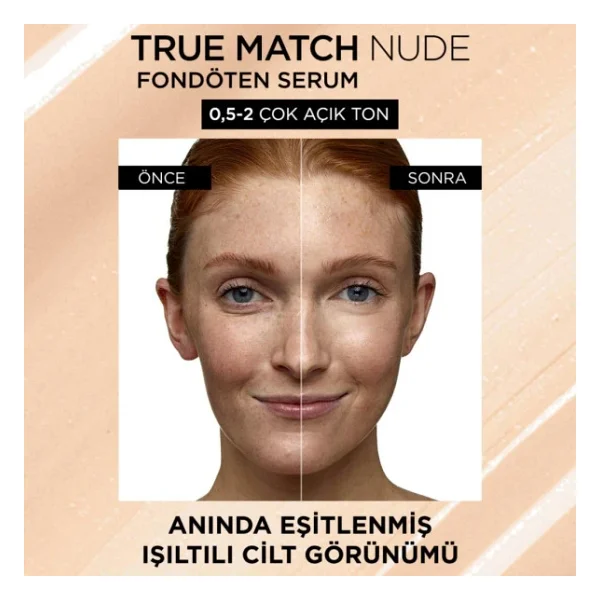 L'oreal Paris True Match Nude 0.5-2 Very Light 30 Ml Serum Fondöten - Görsel 5