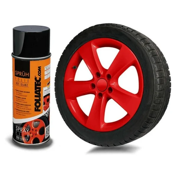 Foliatec Jant Metal Sprey Folyo Yuzey Kaplama Seti 2x400ml. Parlak Kirmizi - Görsel 3