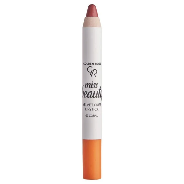 Golden Rose Miss Beauty Velvety Kiss Kalem Ruj Coral No: 07 - Görsel 3