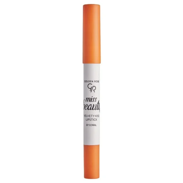 Golden Rose Miss Beauty Velvety Kiss Kalem Ruj Coral No: 07 - Görsel 4