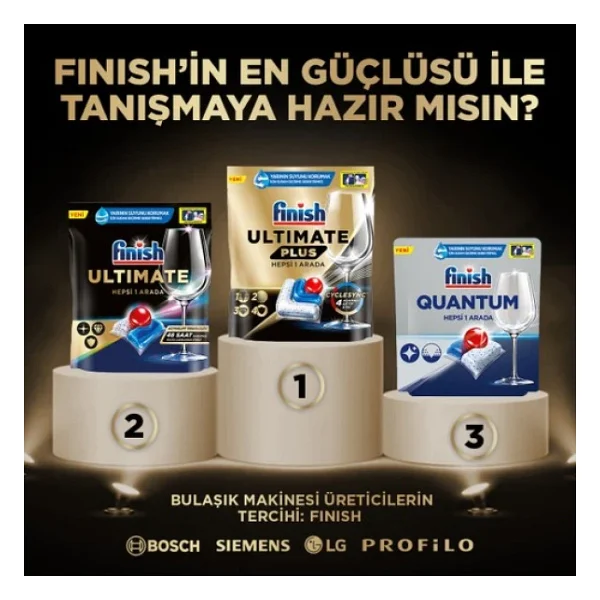 Finish Quantum Ultimate Bulaşık Makinesi Tableti 85'li 3 Adet - Görsel 8
