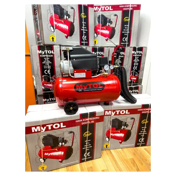 Mytol 50 Lt 2 Hp 8 Bar 5'li Set Hava Kompresörü - Görsel 2