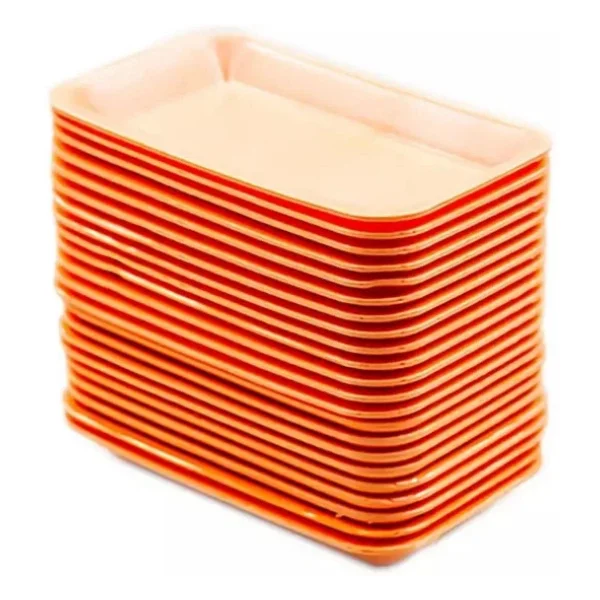 Tek Kullanimlik Kopuk 2000 Gr. Turuncu Servis Et Kiyma Saklama Tepsi Tabak -265x175x35mm. -100 Adet - Görsel 3
