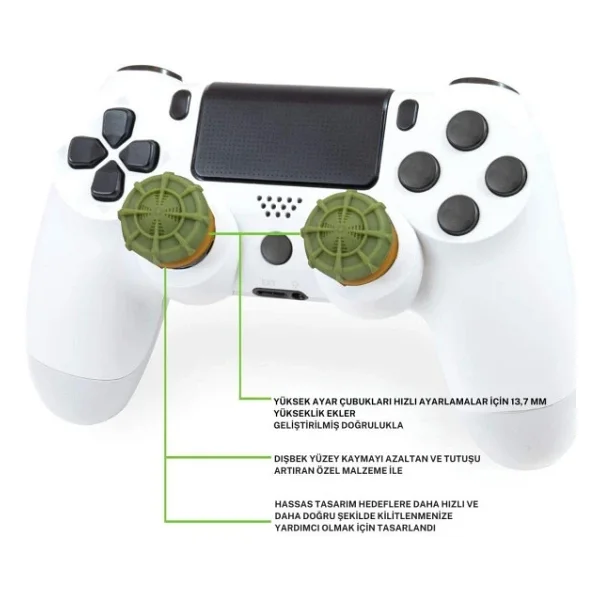 Cosmostech Kontrolfreek Fps Freek Phantom Xbox One Uyumlu Beyaz Performans Analog Grip - 2'li High-Rise Thumbstick - Görsel 2