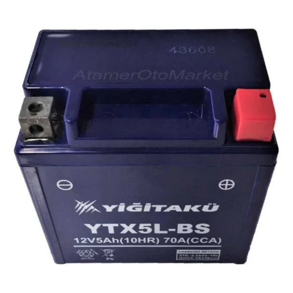 Yiğit Akü Ytx5l-Bs 12 V 5 Ah Motosiklet Aküsü - Görsel 3