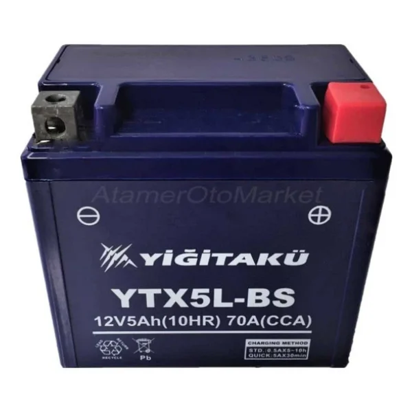 Yiğit Akü Ytx5l-Bs 12 V 5 Ah Motosiklet Aküsü - Görsel 4