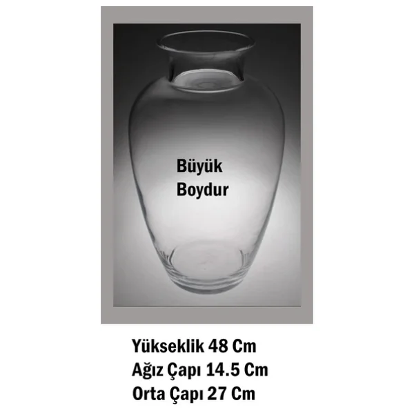 Paşabahçe Büyük Boy Kristal El İmalatı Ağır Vazo 18215 131546 18215 - Görsel 4