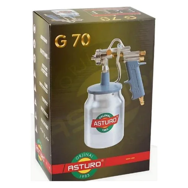Asturo G70 1.8 Mm Alttan Depolu Havalı Boya Tabancası - Görsel 5