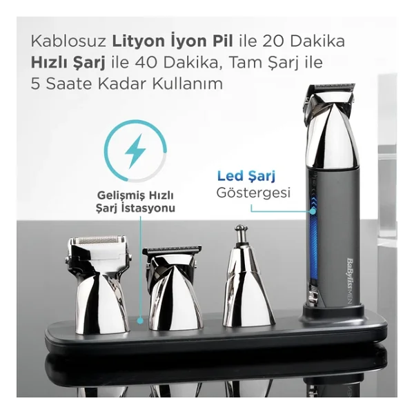 Babyliss Mt996e Super X Lityum Erkek Bakım Seti - Görsel 7