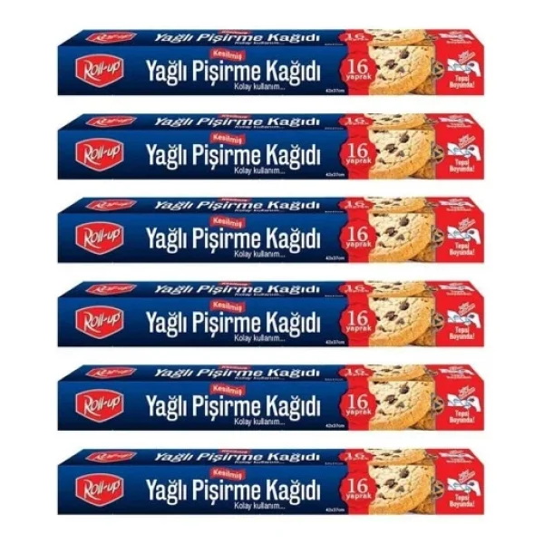 Roll-Up Yagli Firin Tepsi Pisirme Kizartma Kagidi - 37x42 Cm. - 16 Yaprak - 5 Kutu - Görsel 6