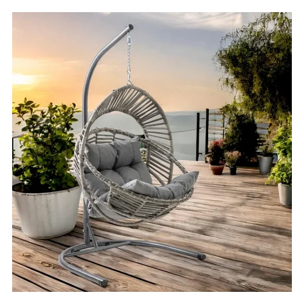 Capri Swing Nobel Tekli Rattan Bahçe Balkon Salıncağı - Görsel 10