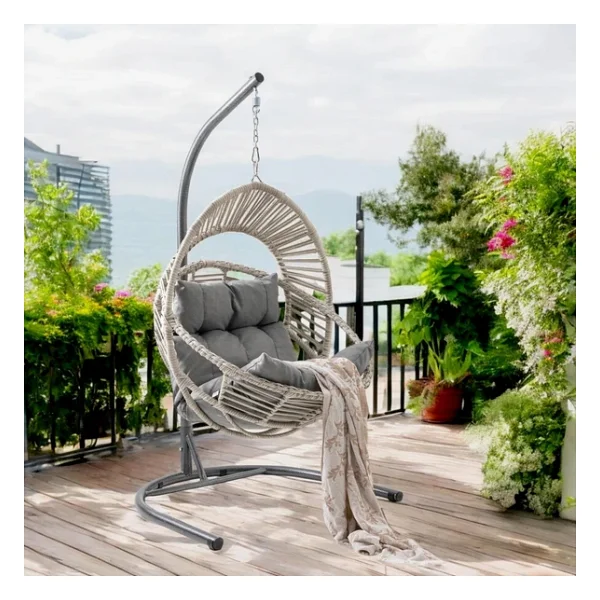Capri Swing Nobel Tekli Rattan Bahçe Balkon Salıncağı - Görsel 6