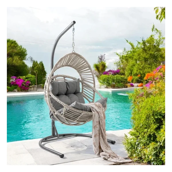 Capri Swing Nobel Tekli Rattan Bahçe Balkon Salıncağı - Görsel 4