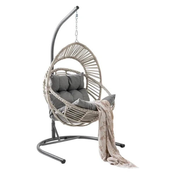Capri Swing Nobel Tekli Rattan Bahçe Balkon Salıncağı - Görsel 3