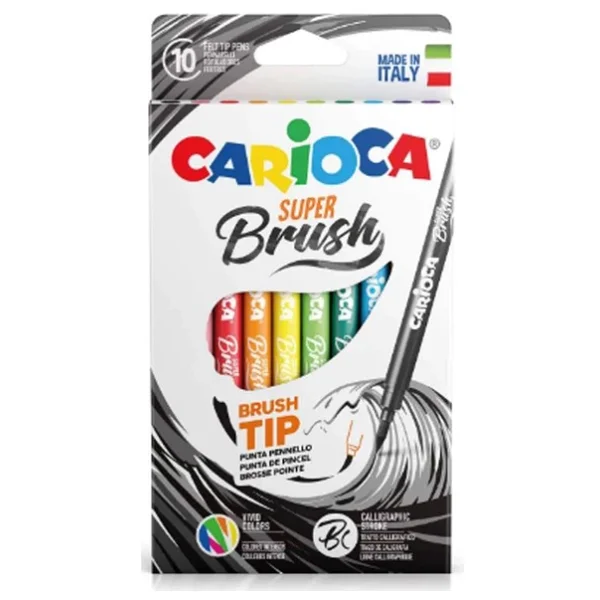 Carioca Süper Brush 10'lu Keçeli Kalem Seti - Görsel 3